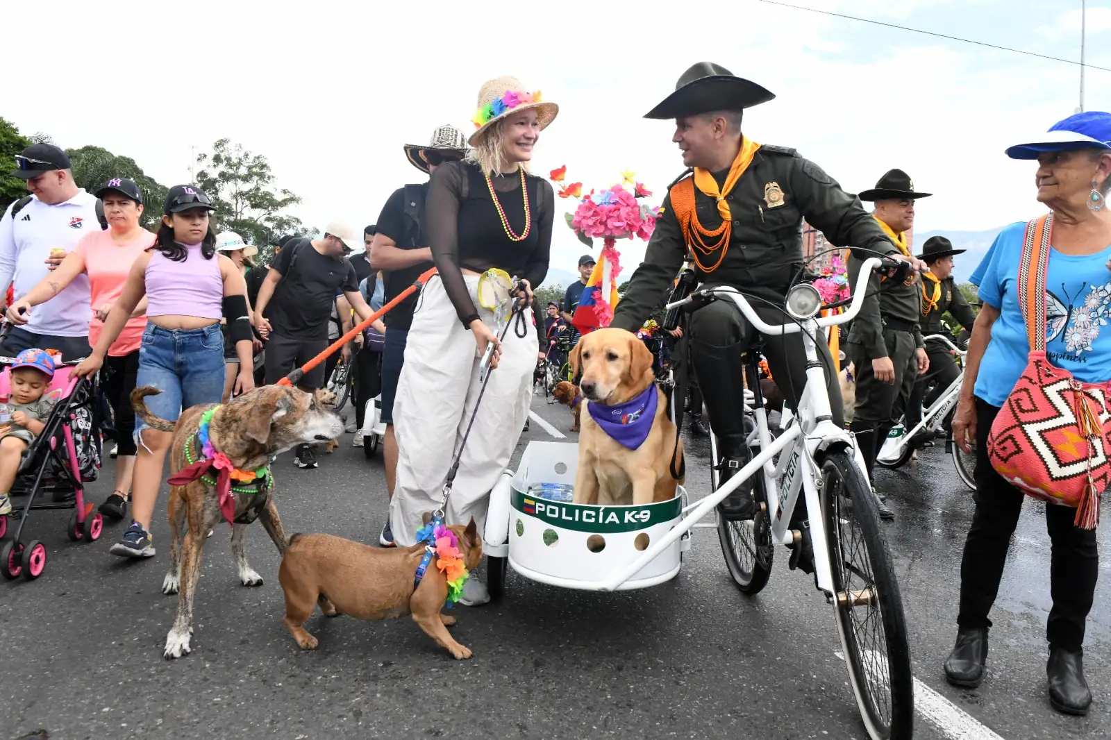 Caminata Canina en la Feria de las Flores 2024: Los peluditos disfrutan de su evento