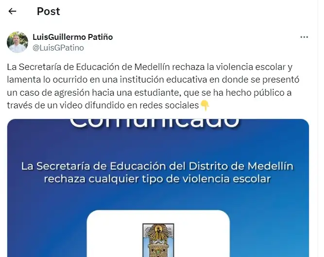 Niña con discapacidad cognitiva fue golpeada salvajemente por una compañera en un colegio de Medellín 1 Niña con discapacidad cognitiva fue golpeada salvajemente por una compañera en un colegio de Medellín