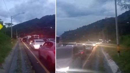 Plan retorno en Medellín: tráfico intenso en la vía San Jerónimo hacia el túnel de Occidente
