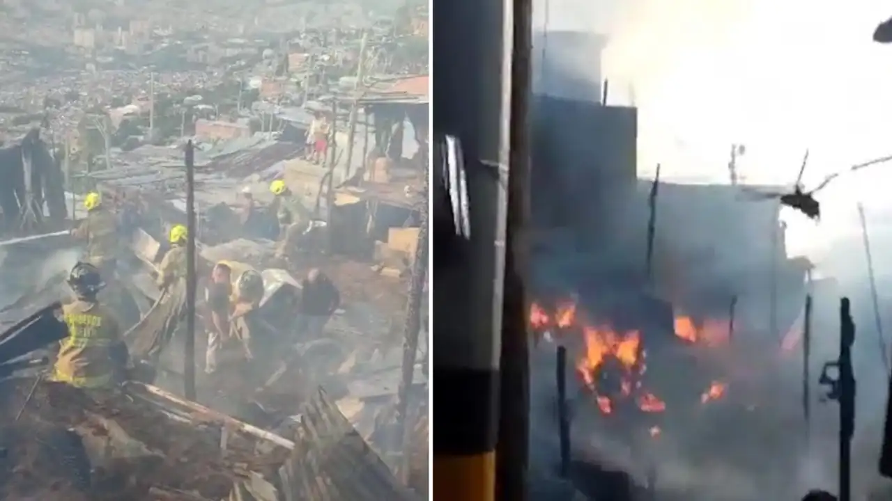 ¡Atención! Siete casas se incendiaron en Medellín
