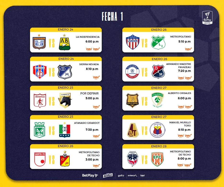 ¡Todo listo! Fechas oficiales del inicio de la Liga Colombiana 2025-1, ¿cuándo debutan los equipos antioqueños? 1 LIGA-COLOMBINA-INICIO-2025-1-FECHAS