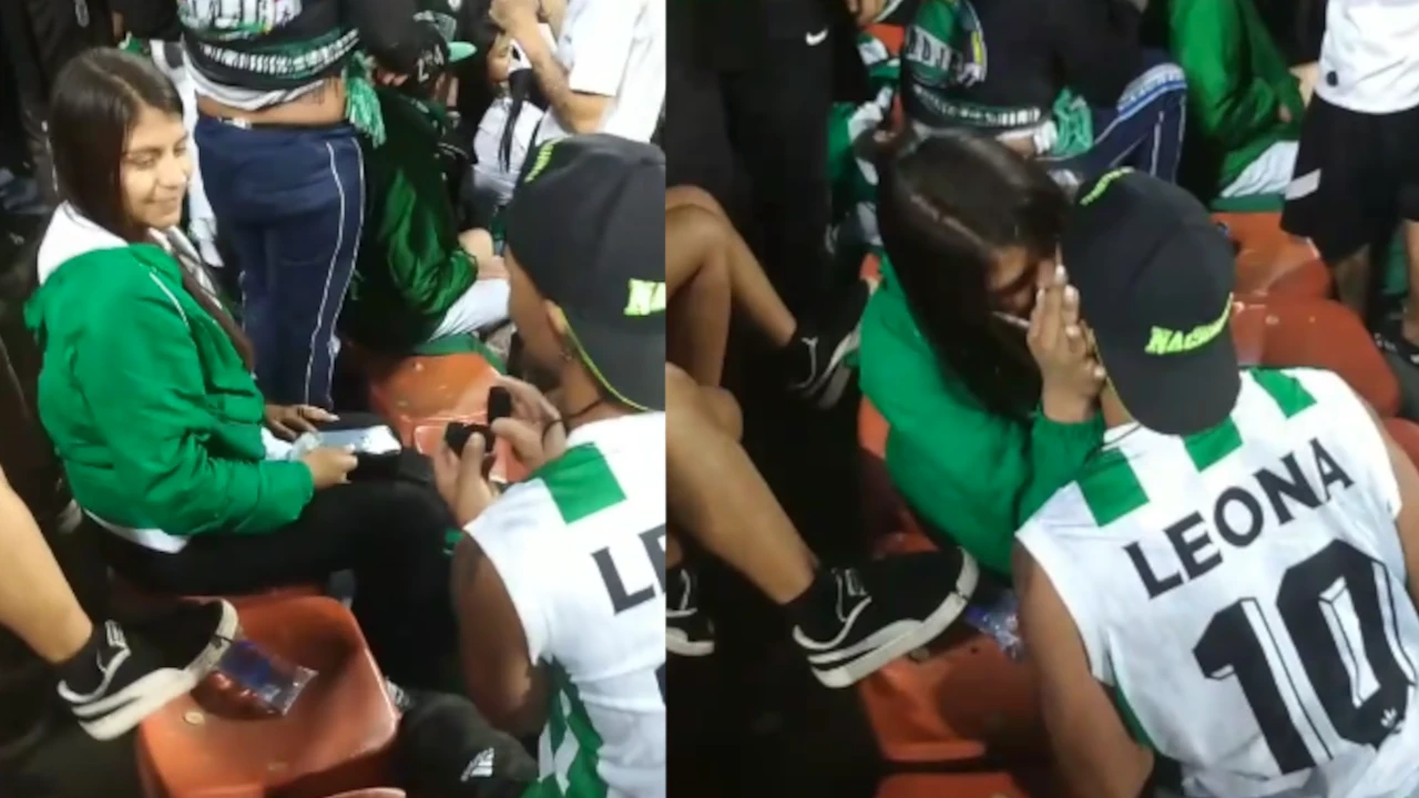 ¡Muy romántico! Un hincha le pidió a su novia matrimonio en el Estadio