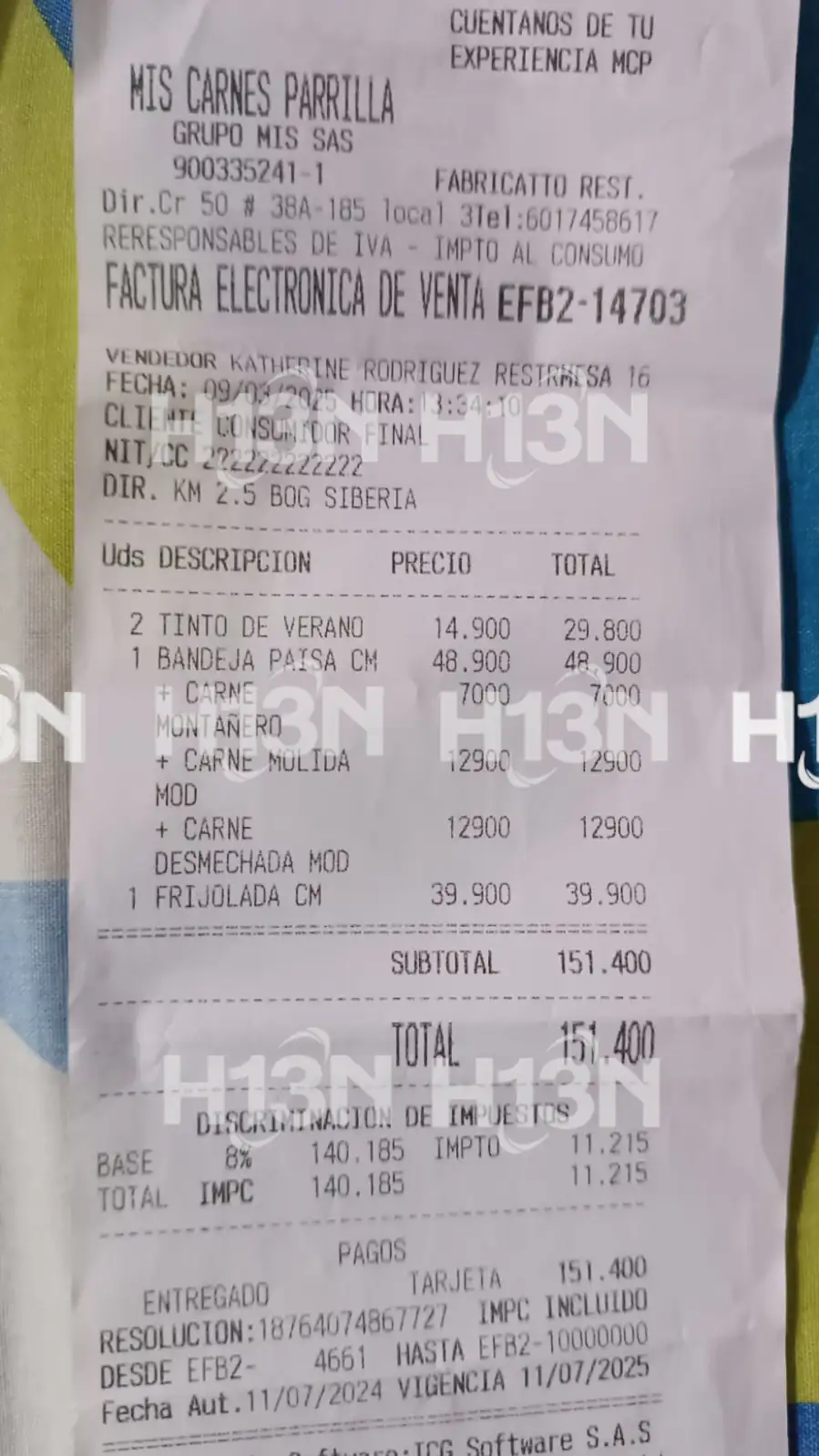 ¿Un consomé en $48 mil? Denuncian cobros exagerados en restaurantes de Medellín y Bello 2 ¿Un consomé en $48 mil? Denuncian cobros exagerados en restaurantes de Medellín y Bello