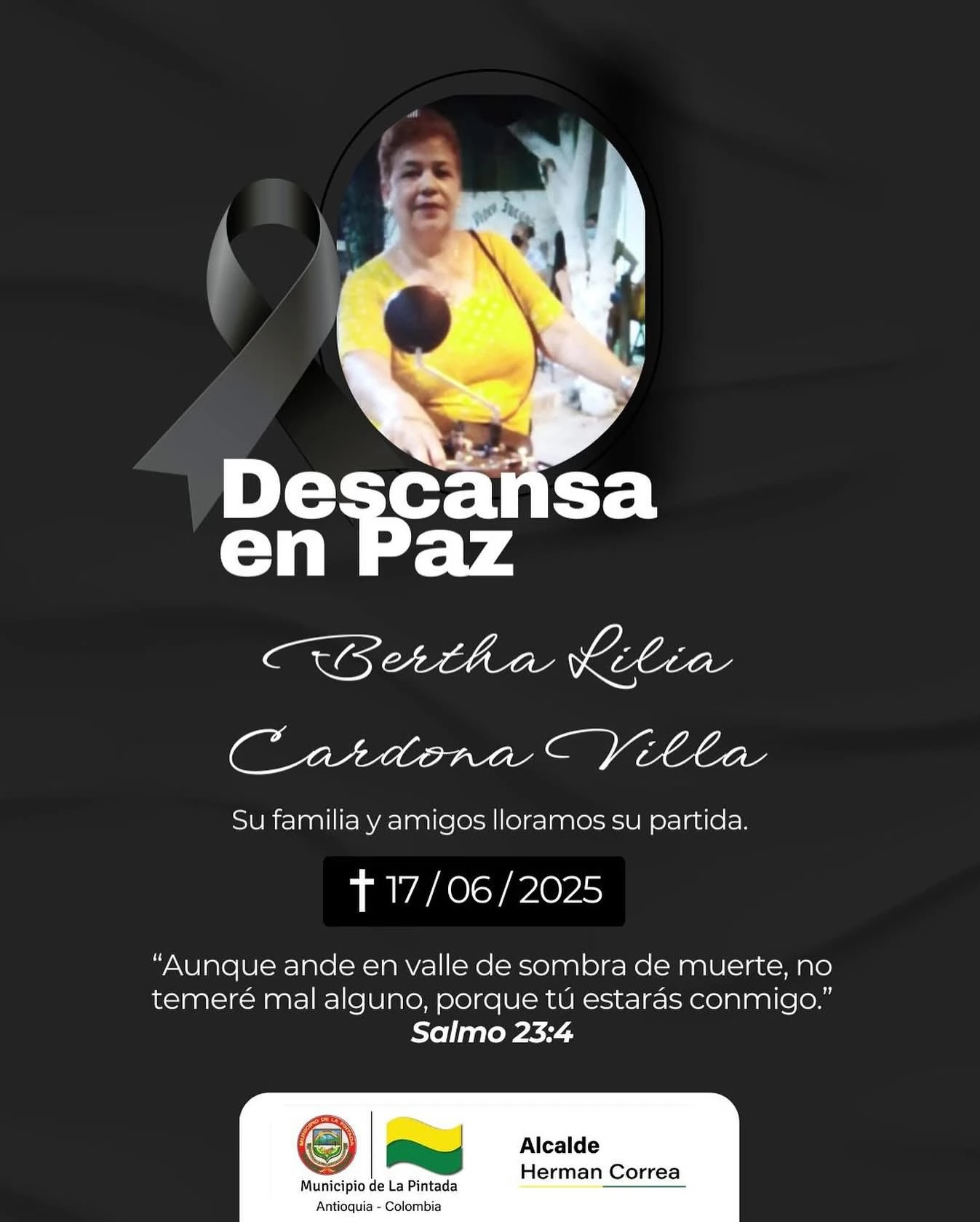 Berta Lilia fue asesinada en plena vía pública de Santa Bárbara: fue ultimada con arma de fuego 1 Alcaldía-de-La-Pintada