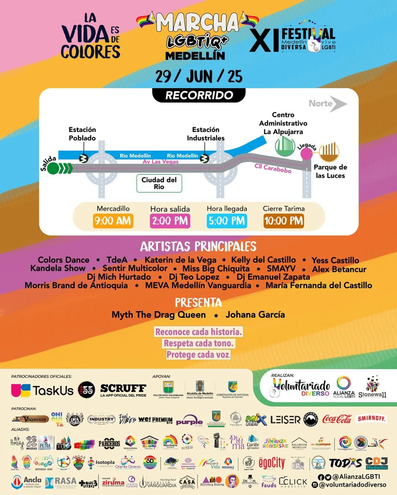 ¡Una jornada muy colorida! Prográmase para la Marcha del Orgullo LGBTIQ+ el próximo 29 de junio 1 Marcha-recorrido