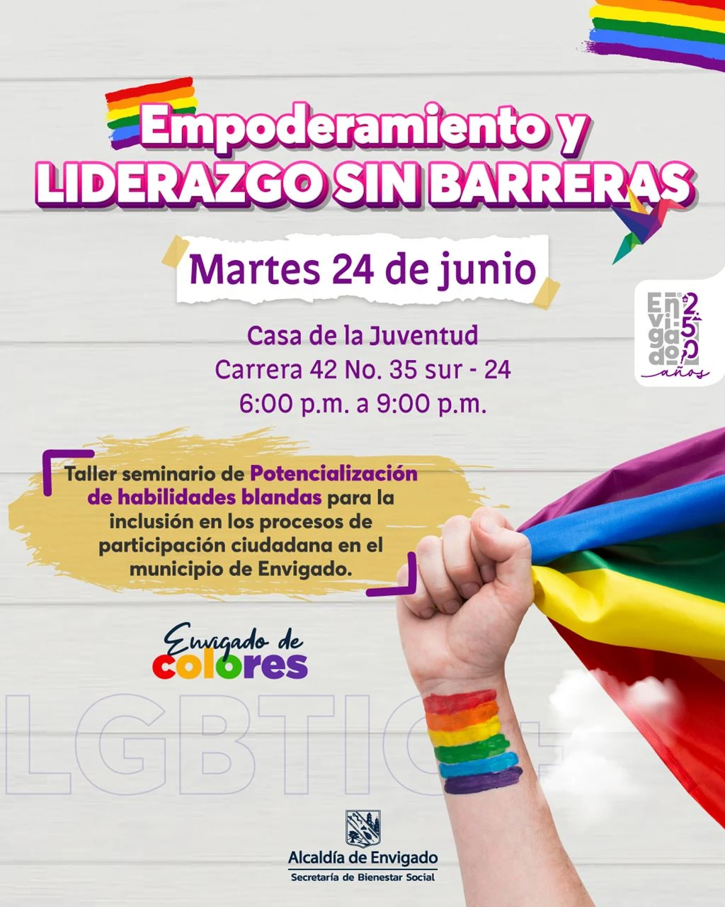 ¡Una programación para todos los gustos! Envigado se llena de inclusión y diversidad para celebrar la Semana de Colores 3 programacion Envigado 3
