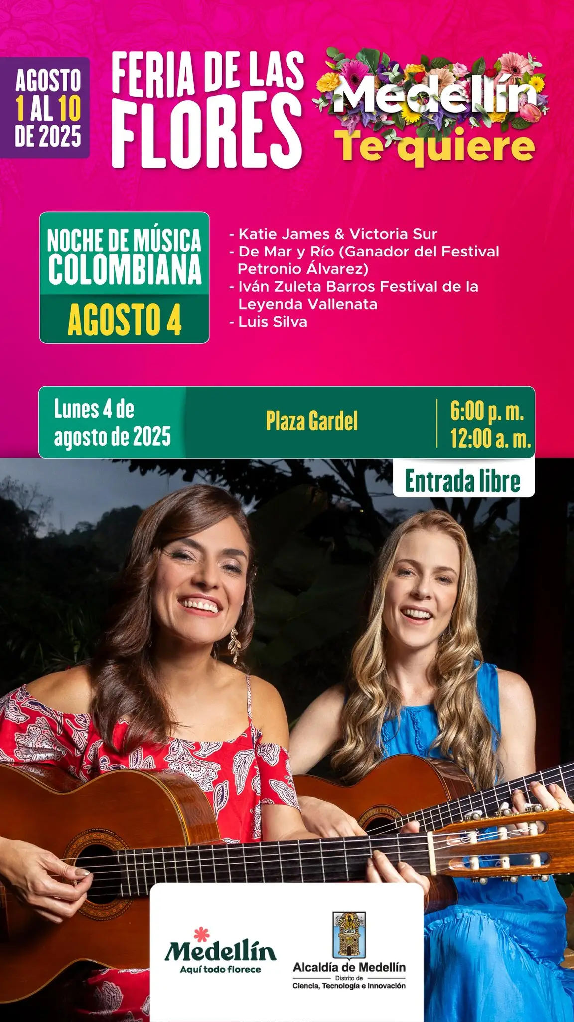 Plaza Gardel tendrá cinco noches musicales durante la Feria de las Flores 2025 en Medellín 2 Plaza Gardel será epicentro de cinco noches musicales durante la Feria de las Flores 2025 en Medellín