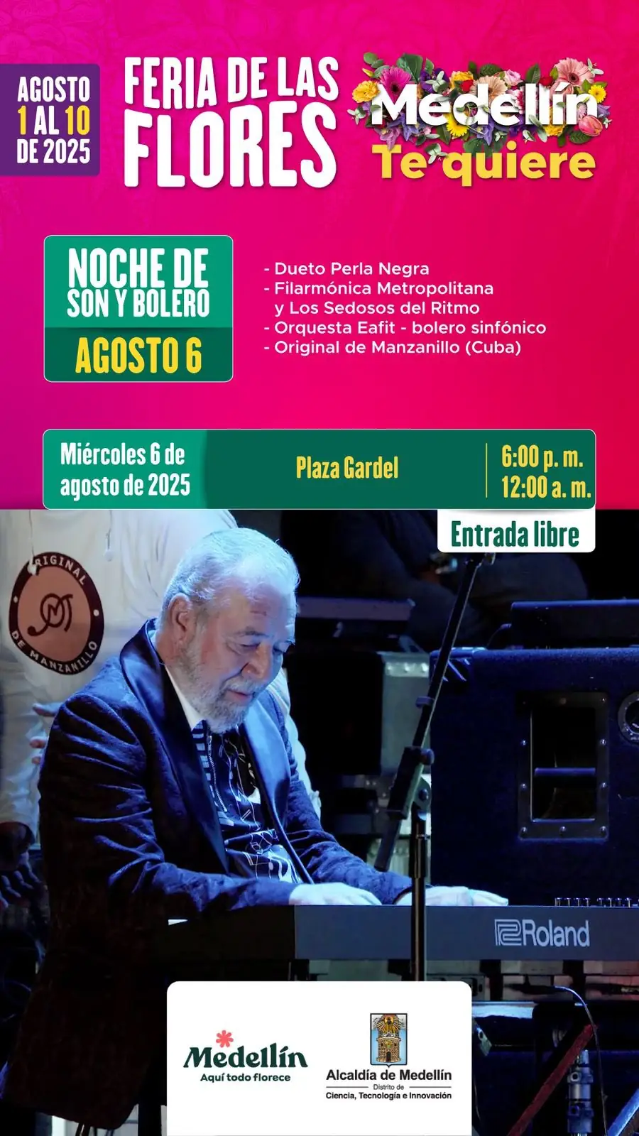 Plaza Gardel tendrá cinco noches musicales durante la Feria de las Flores 2025 en Medellín 4 Plaza Gardel será epicentro de cinco noches musicales durante la Feria de las Flores 2025 en Medellín