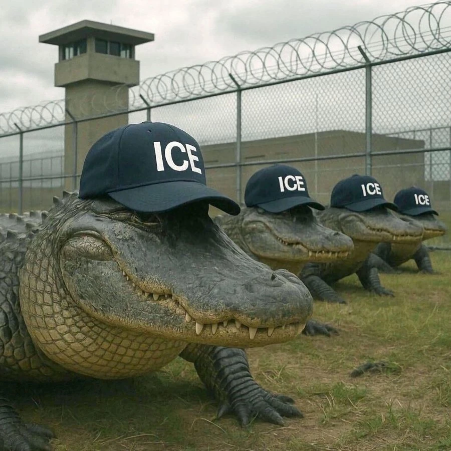 Caimanes y serpientes son los vigilantes de la cárcel para migrantes diseñada por Trump 3 Cárcel-Alcatraz-IA-caimanes