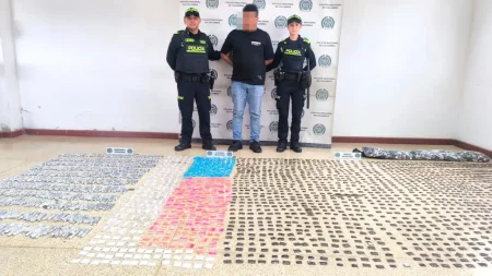 Policía frustra entrega de estupefacientes en el nororiente de Medellín