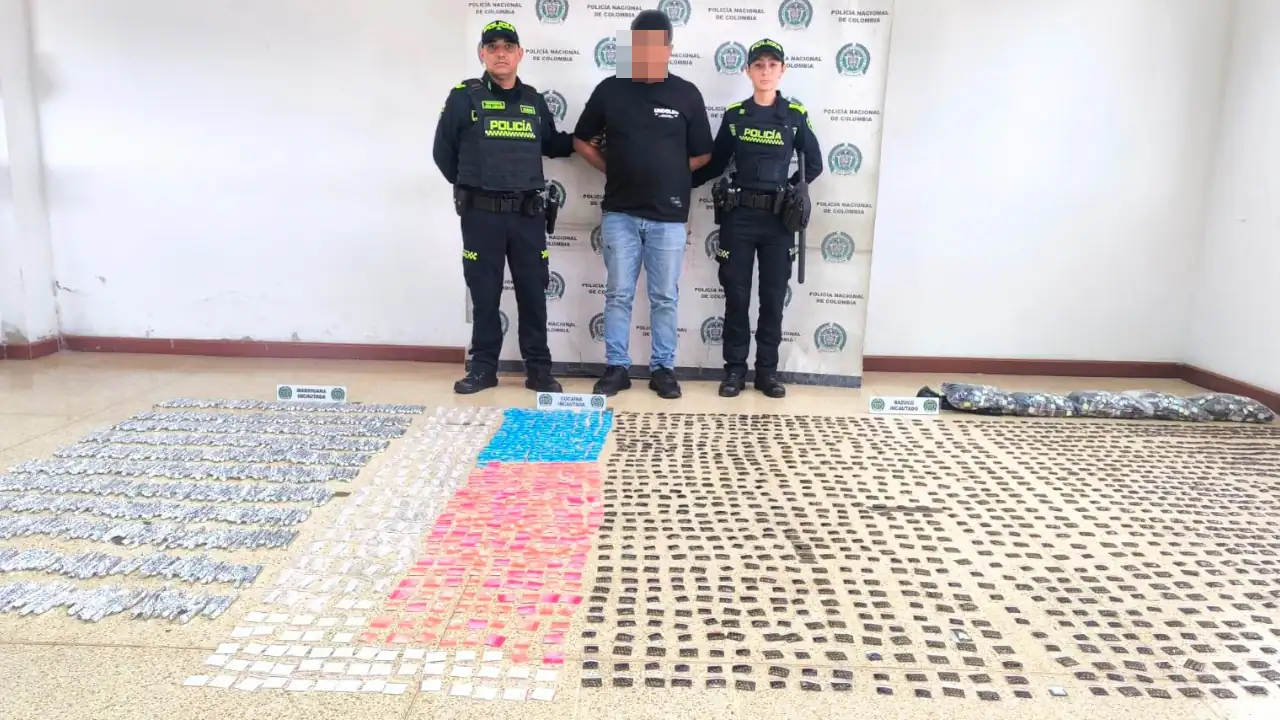 Policía frustra entrega de estupefacientes en el nororiente de Medellín